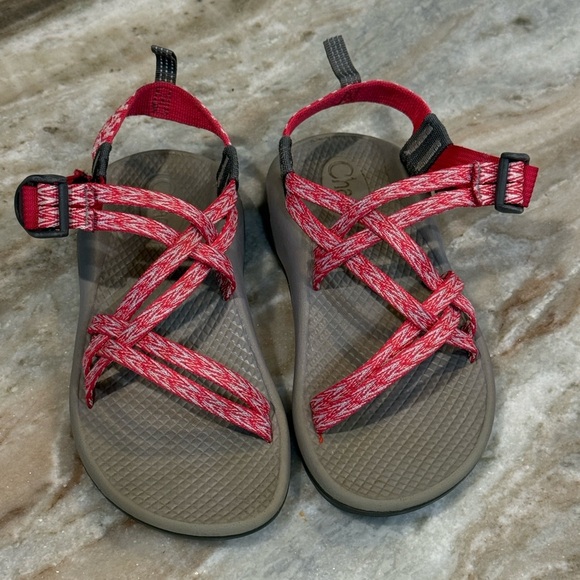 Kids CHACO ZX/1 Ecotread Pink Strappy adjustable sandals- Size 2 - Picture 1 of 7